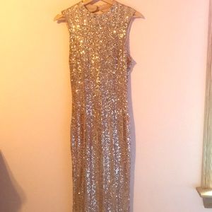 Sequin rose gold dress